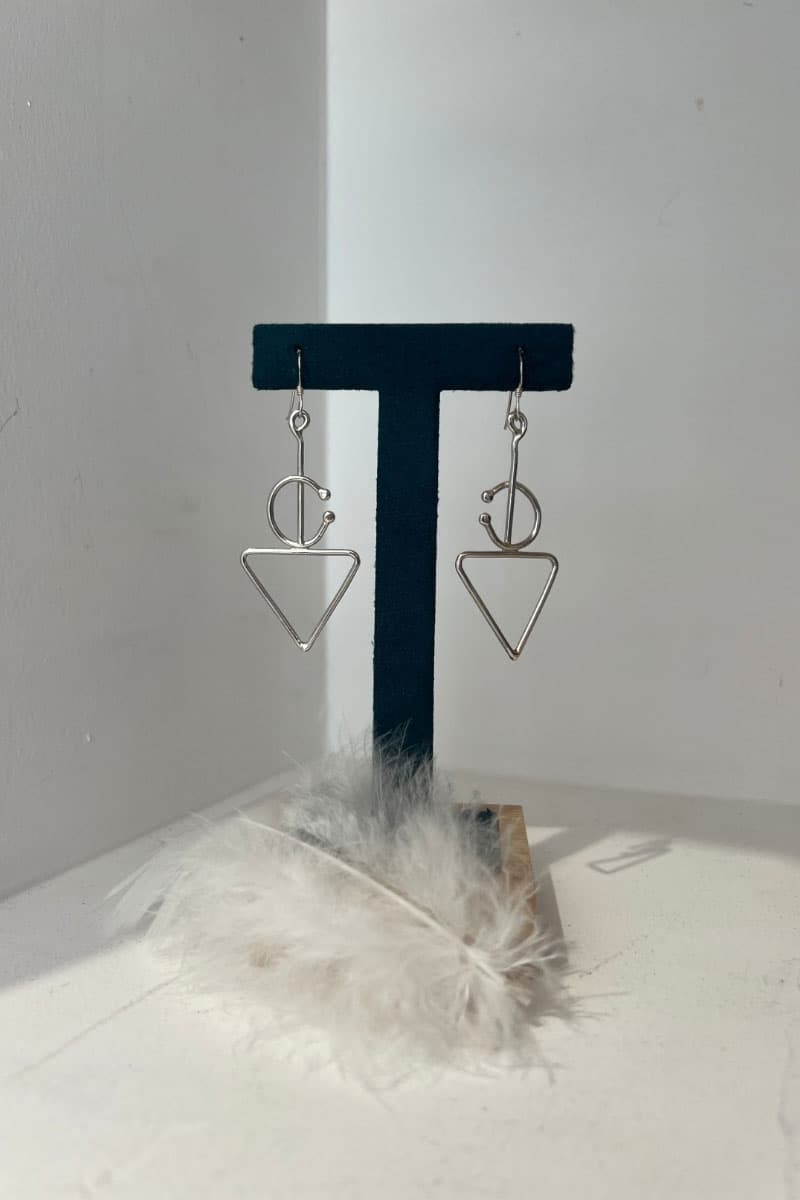 Boucles d'oreilles grande fibule en argent