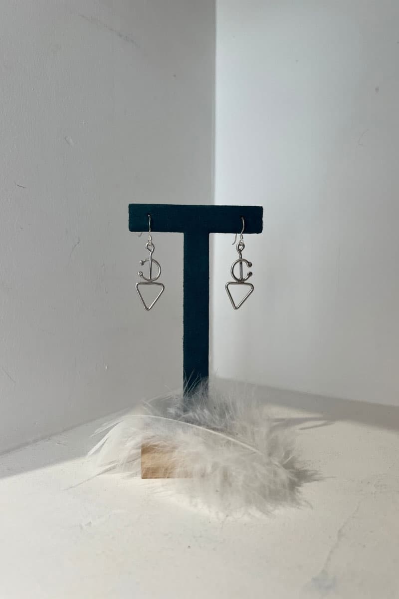 Boucles d'oreilles fibule en argent