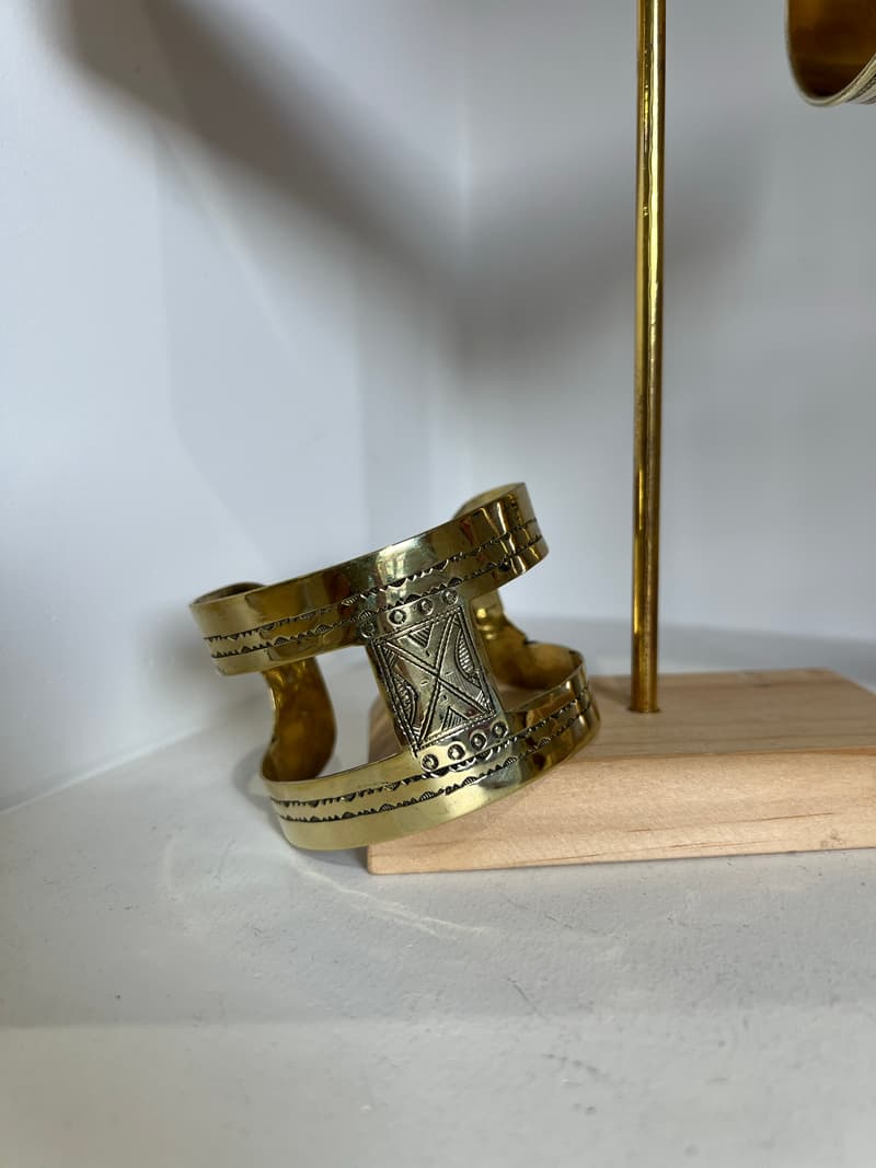 bracelet manchette en bronze inspiration touareg