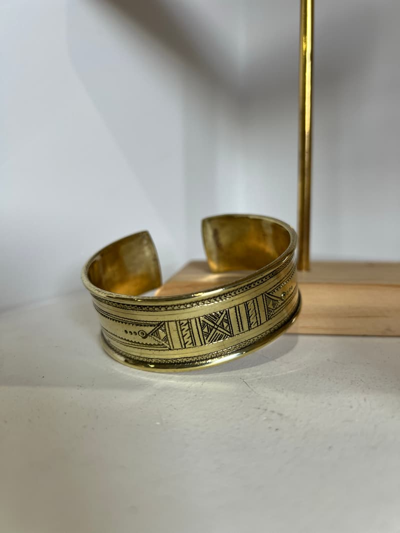 bracelets manchette en bronze touarègue