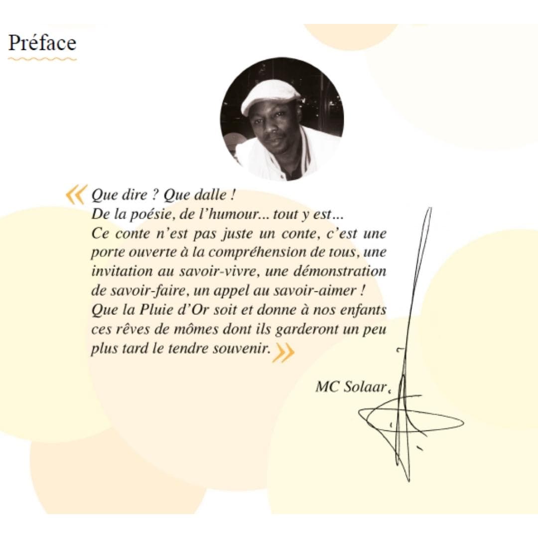Livre pour enfants : Conte musical Rap – “La pluie d’Or”