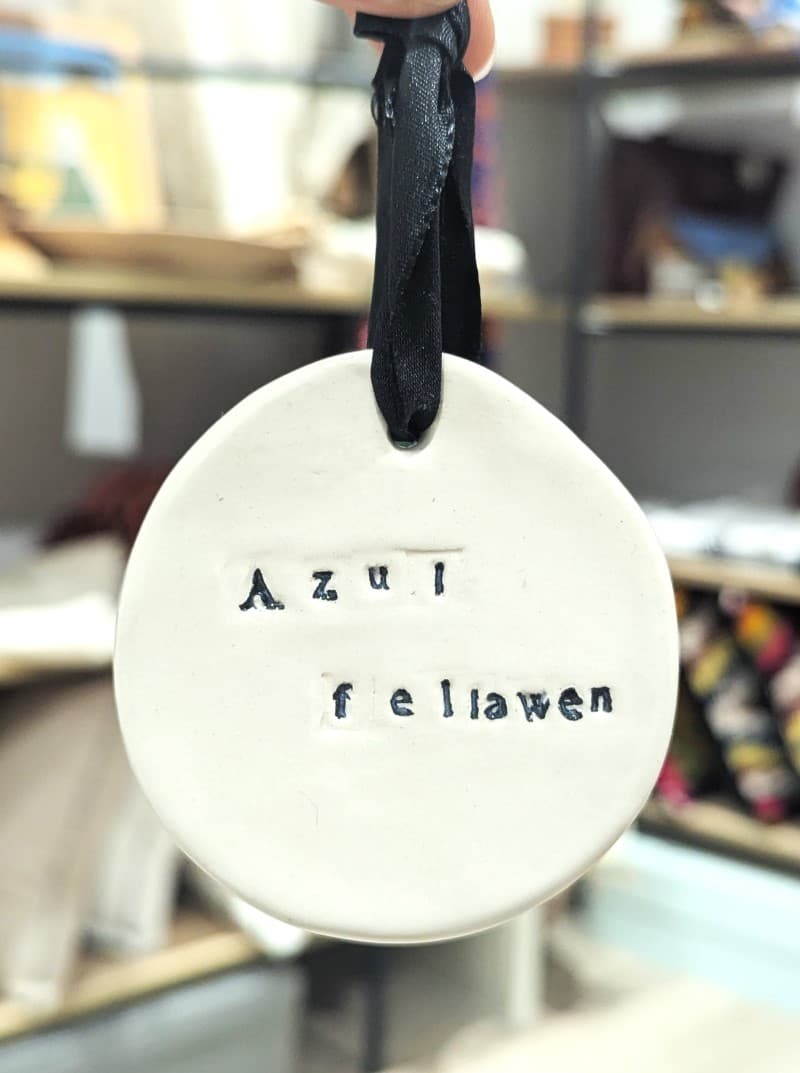 Décoration murale médaillon céramique amazigh – Azul Fellawen