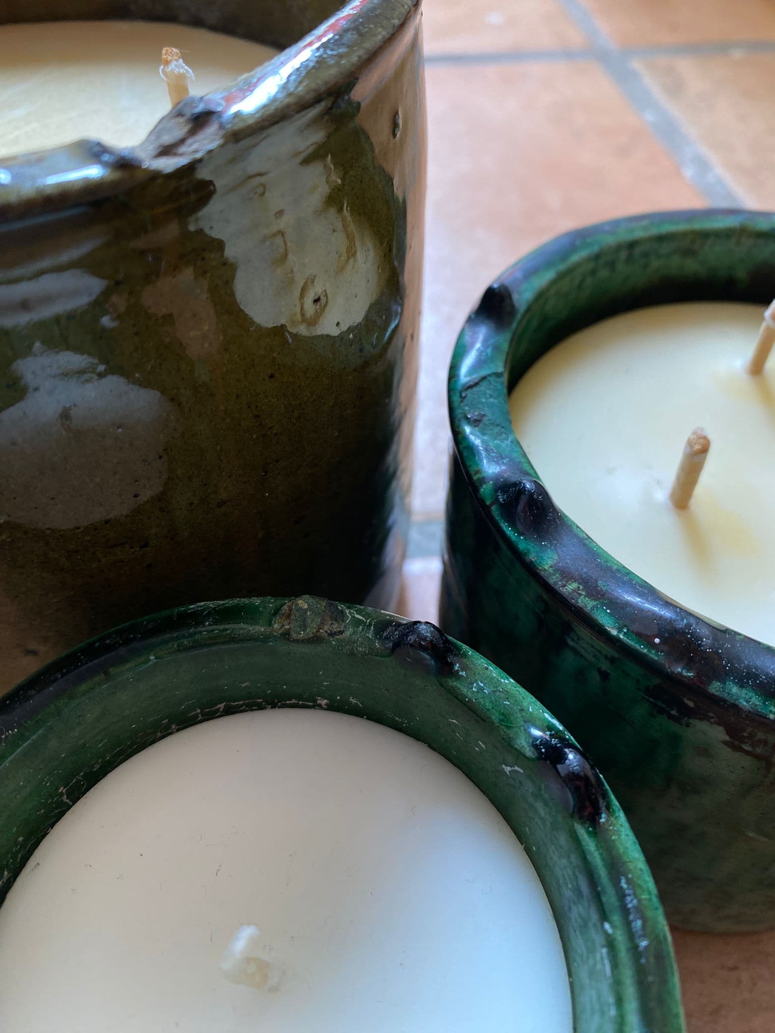 Bougies artisanales en tamegroute  parfumée