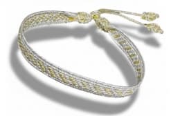 Bracelet argenté en passementerie marocaine