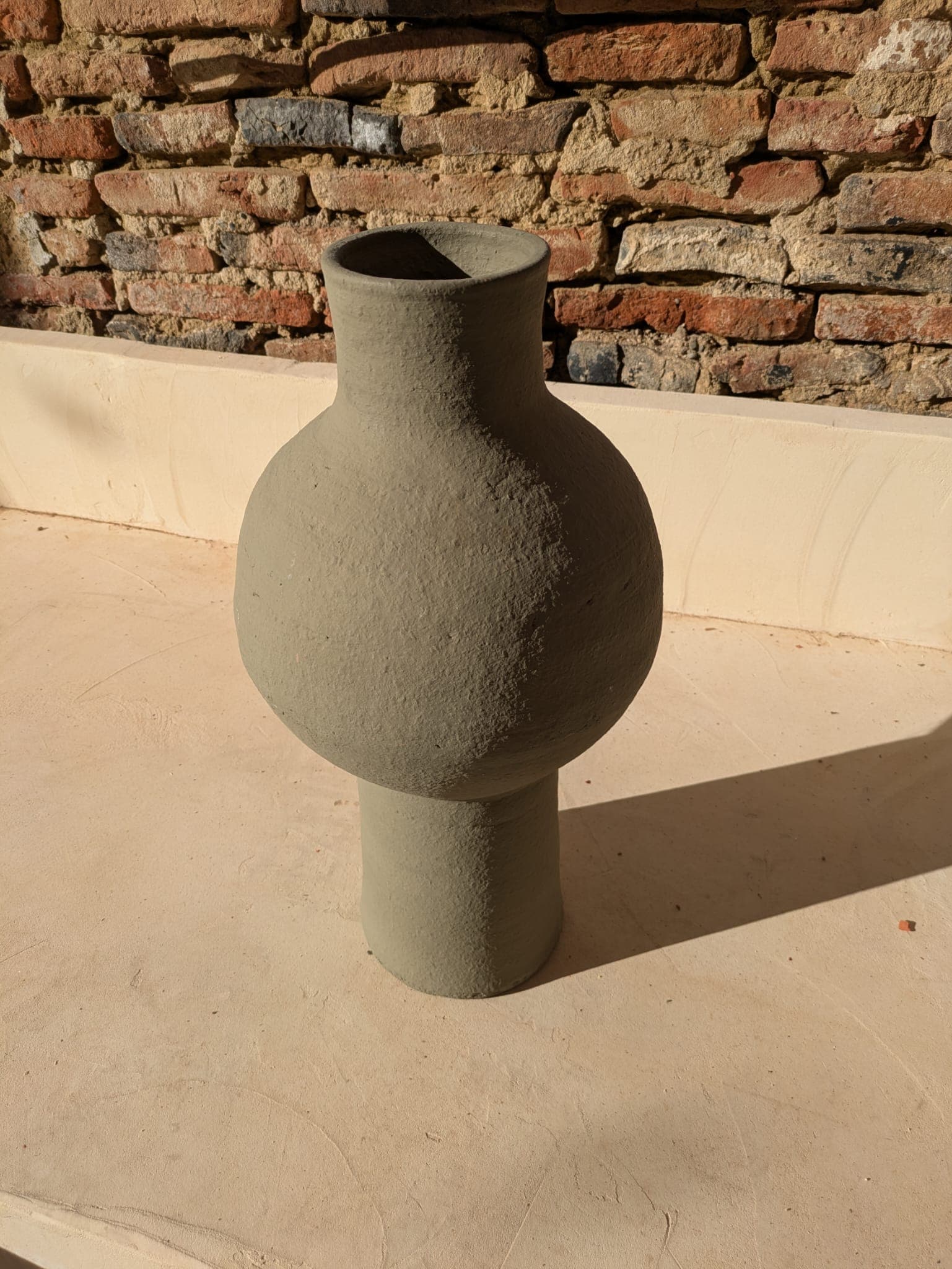 Poterie en tadelakt en Olive ” Pédia”