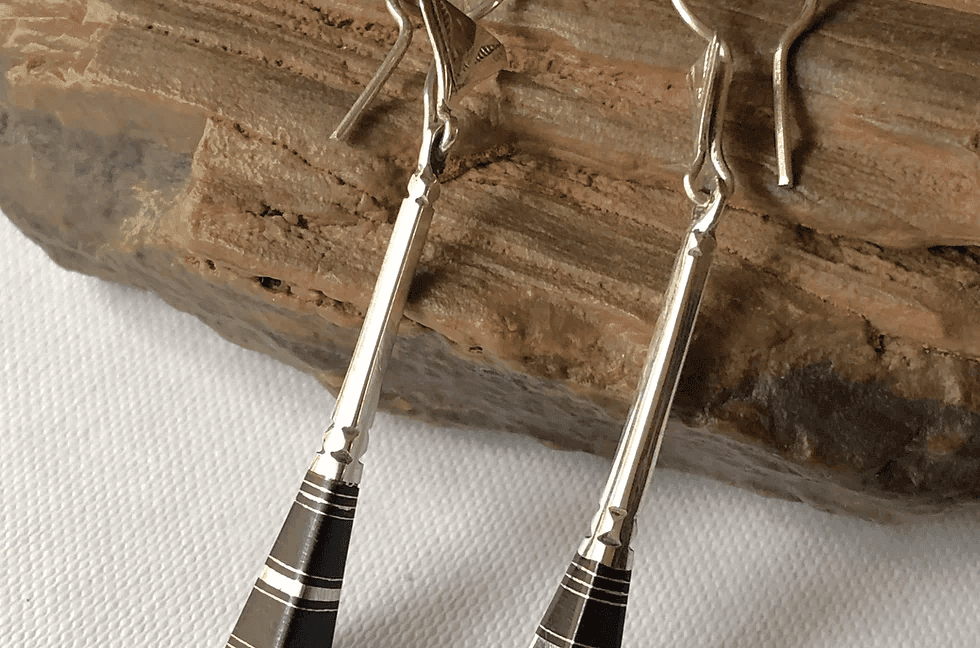 Boucles d’oreilles Touareg argent et ébène