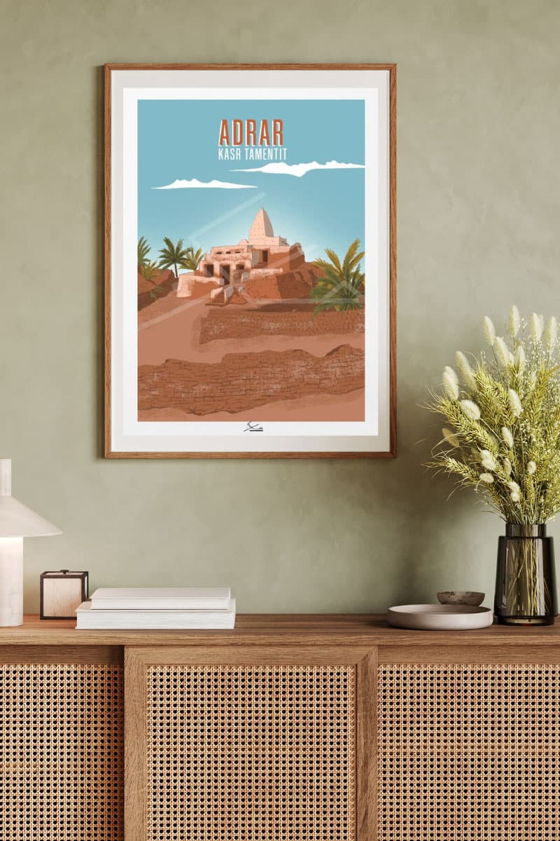Illustration ville de Adrar en Algérie par Makan Illustrations