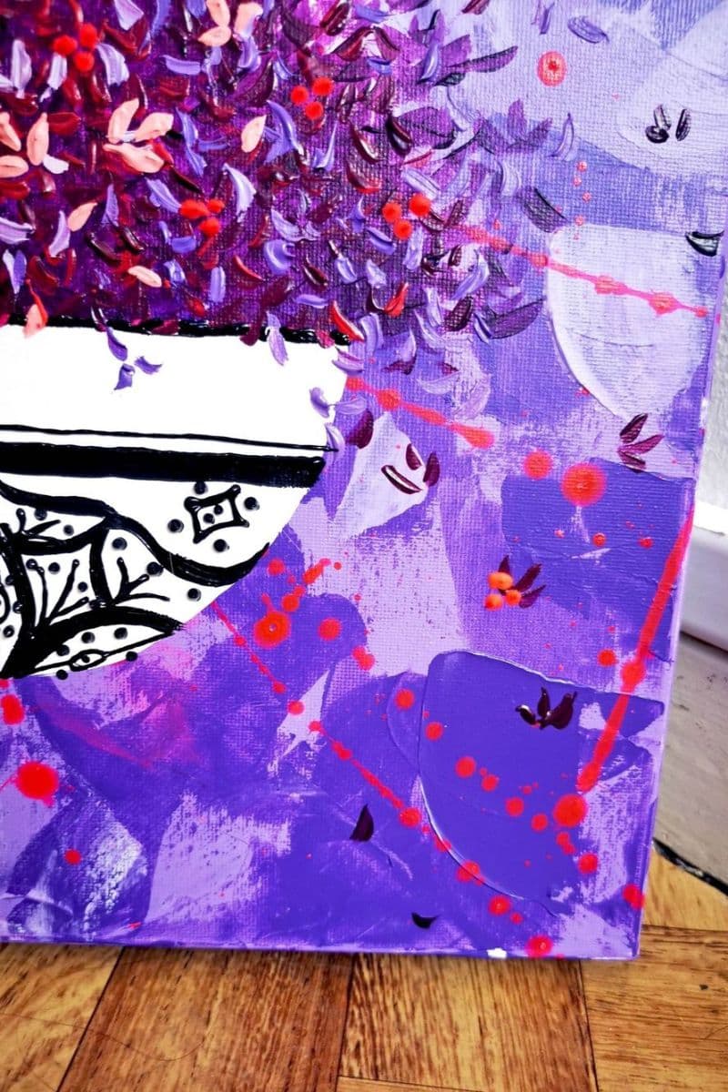 Peinture originale – Explosive mauve