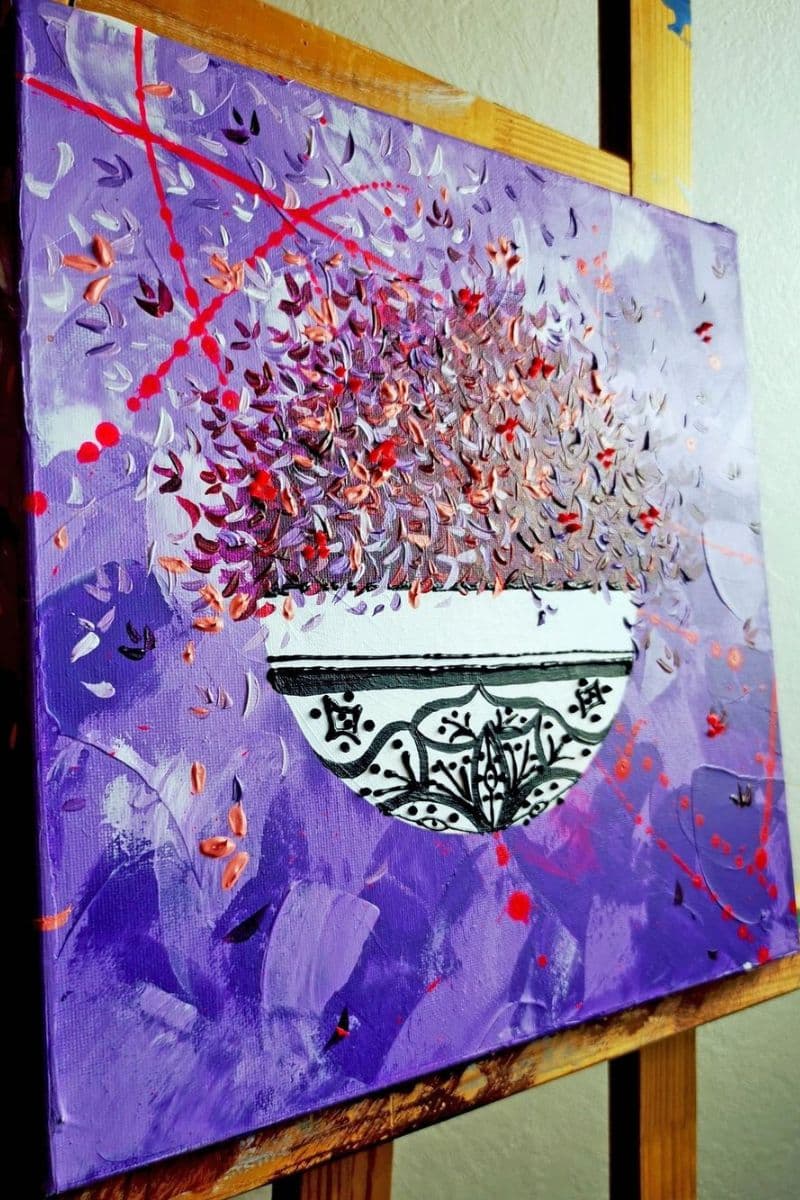 Peinture originale – Explosive mauve