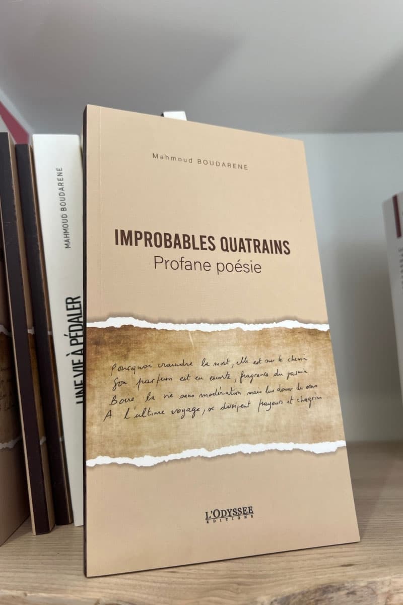 Livre “Improbables Quatrains” de Mahmoud Boudarene