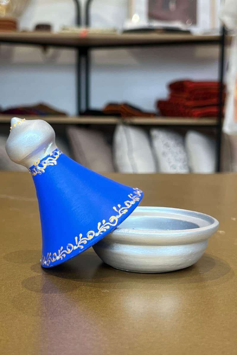 mini tajine amazigh bleu