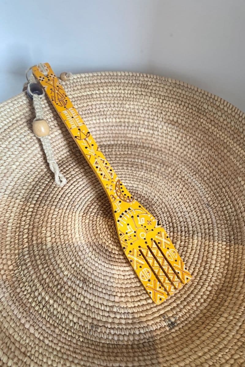 Fourchette en bois artisanale décorative