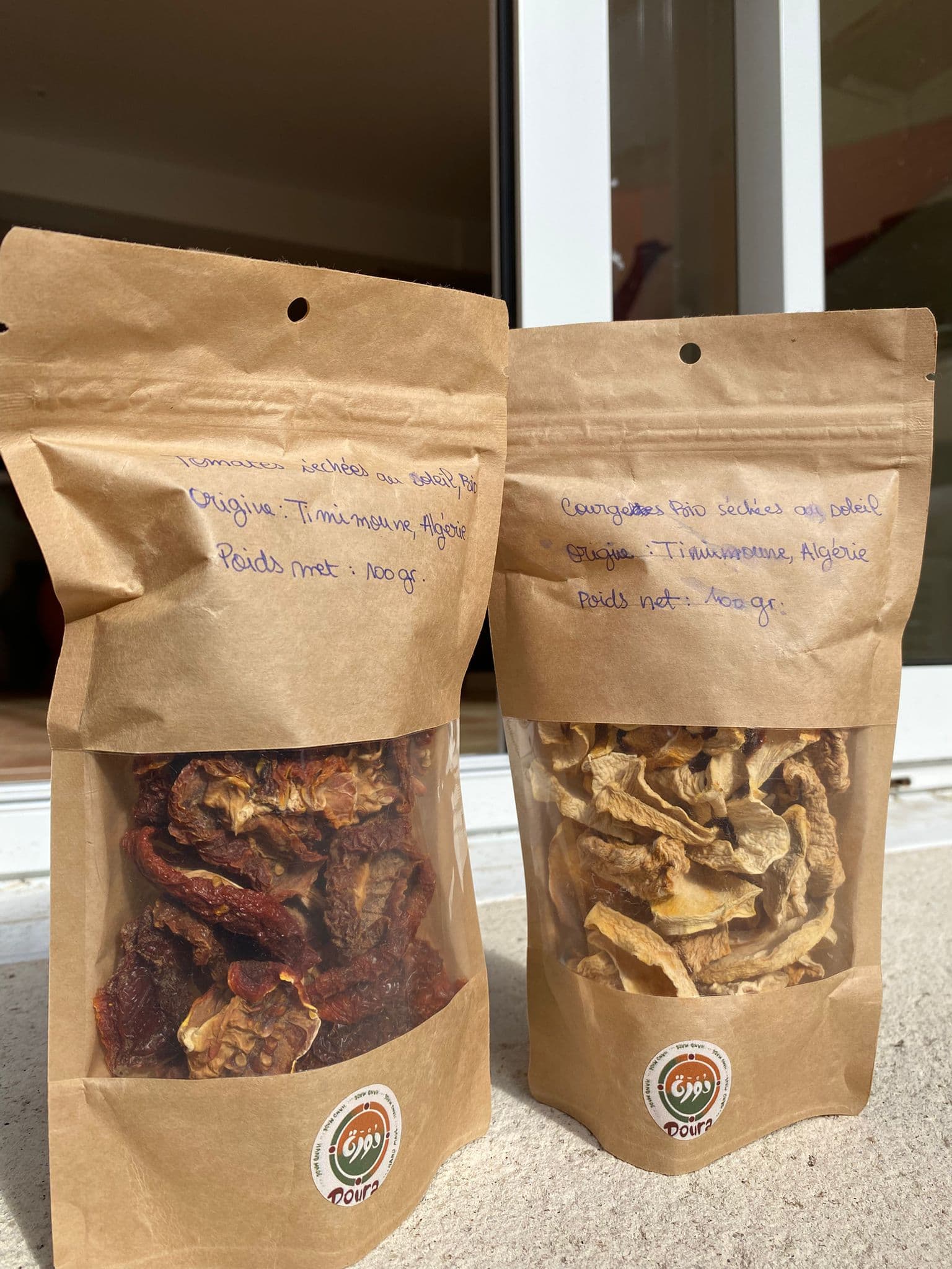 Légumes bio sechés au soleil