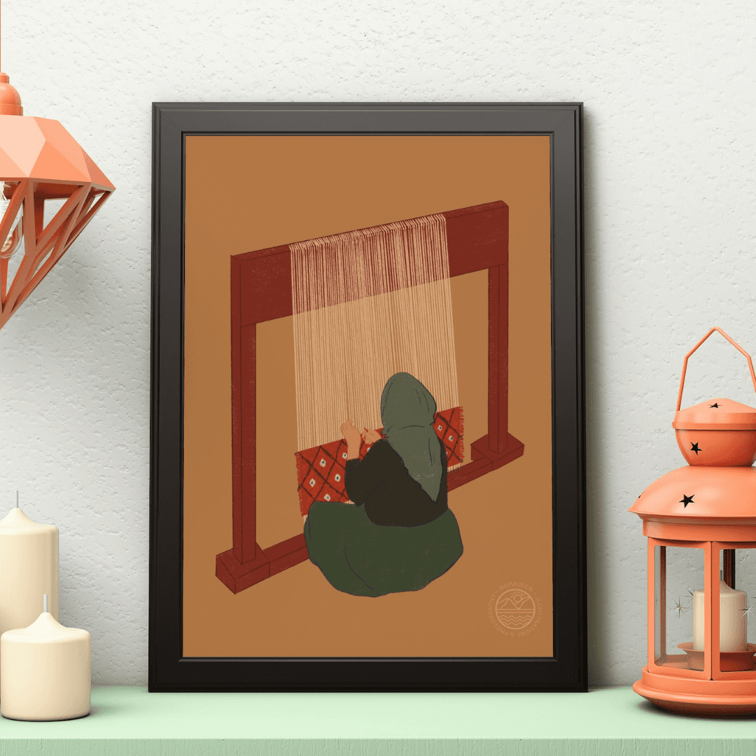 Illustration Tisseuse – Nomadeen illustrations