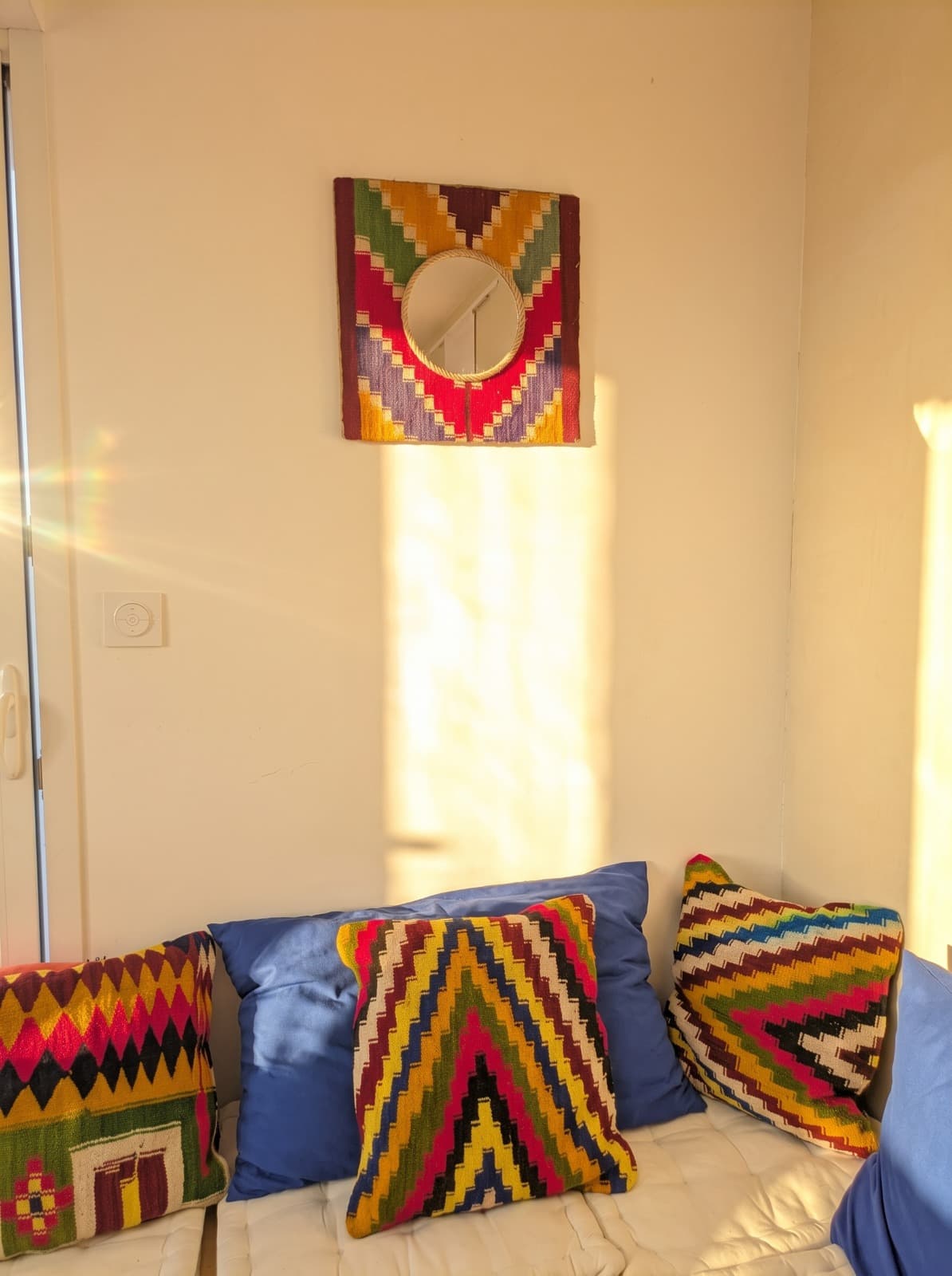 Miroir en Bois Henbel Tissée Main