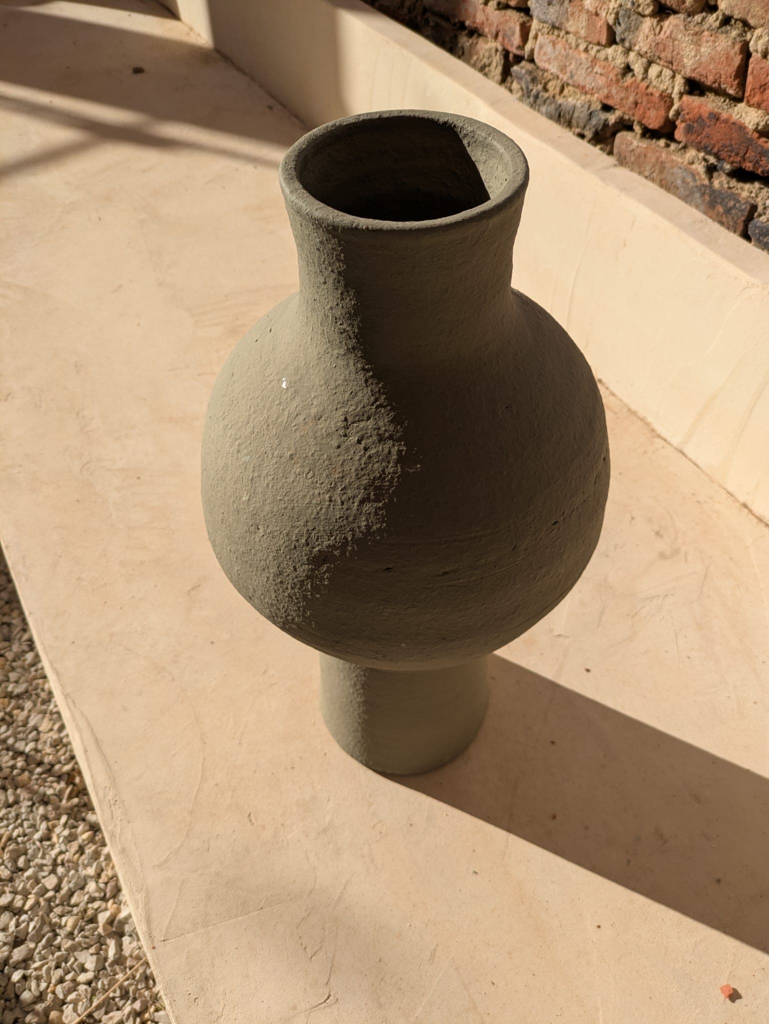 Poterie en tadelakt en Olive ” Pédia”