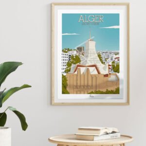 Illustration ville d'Alger en Algérie par Makan Illustrations