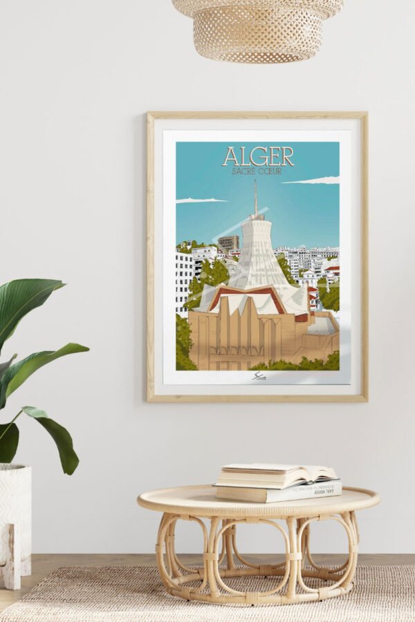Illustration ville d'Alger en Algérie par Makan Illustrations