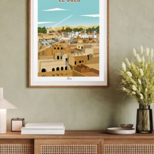 Illustration ville de El Oued en Algérie par Makan Illustrations