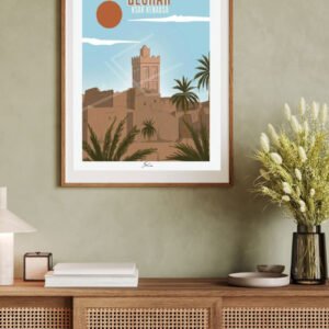 Illustration ville de Béchar en Algérie par Makan Illustrations