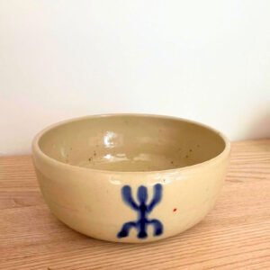 petit bol en céramique motif amazigh bleu