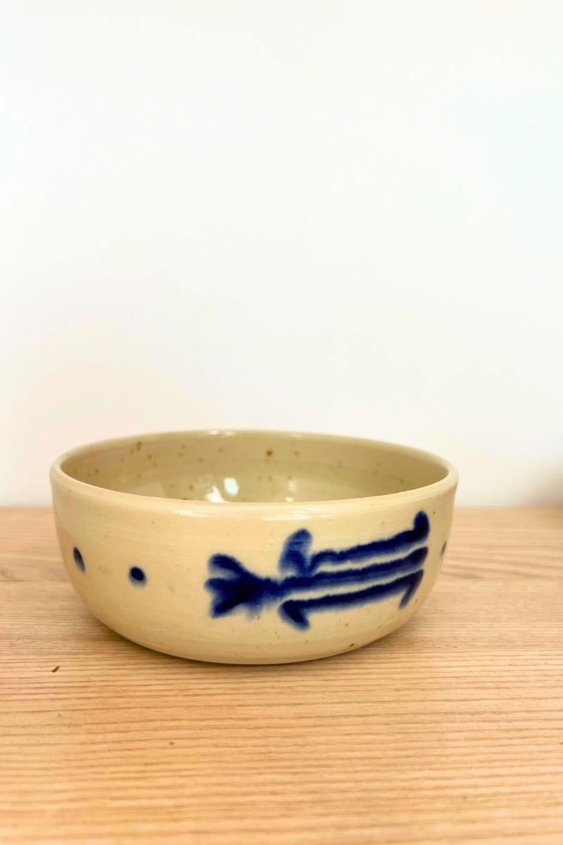 petit bol en céramique motif amazigh bleu