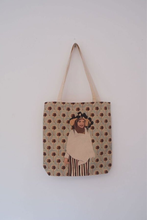 tote bag femme Amazigh ethnik chapeau de paille