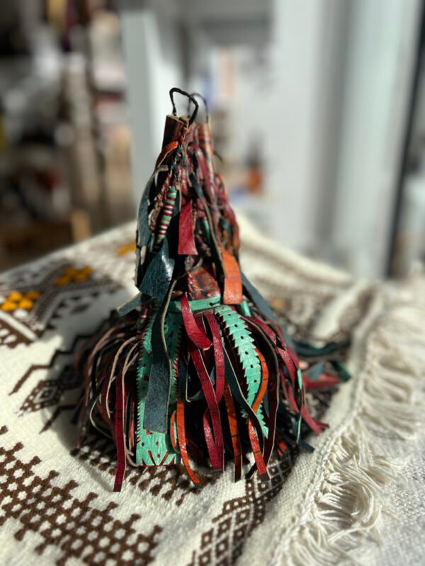 sac en cuir touareg décoratif