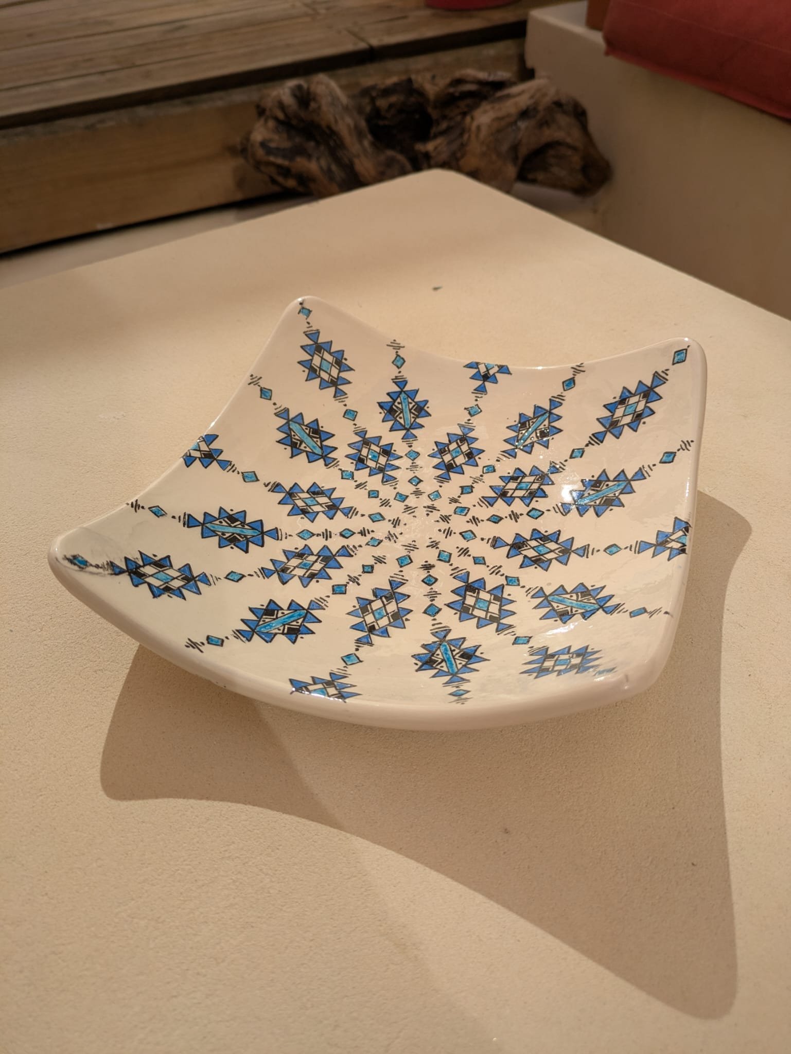 assiette bleue